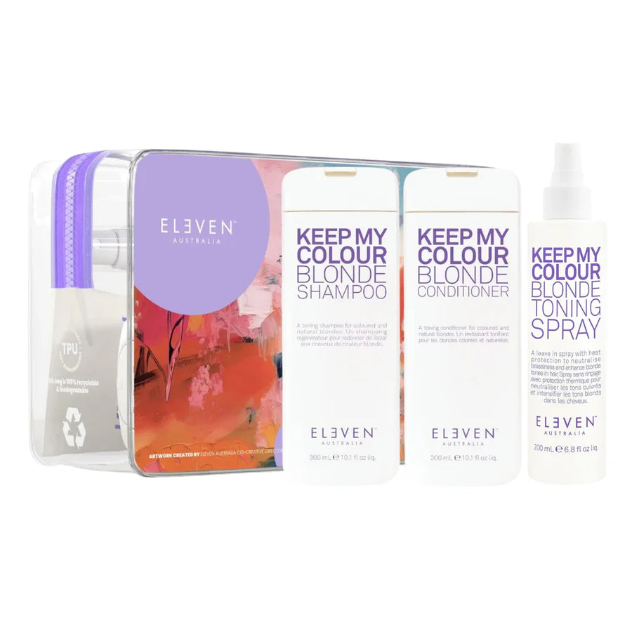 Eleven blonde holiday gift set